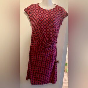 Banana Republic Red and Blue Patterned Dress